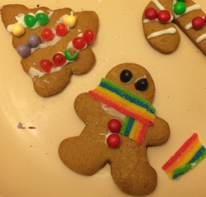 children decorated gingerbread cookie